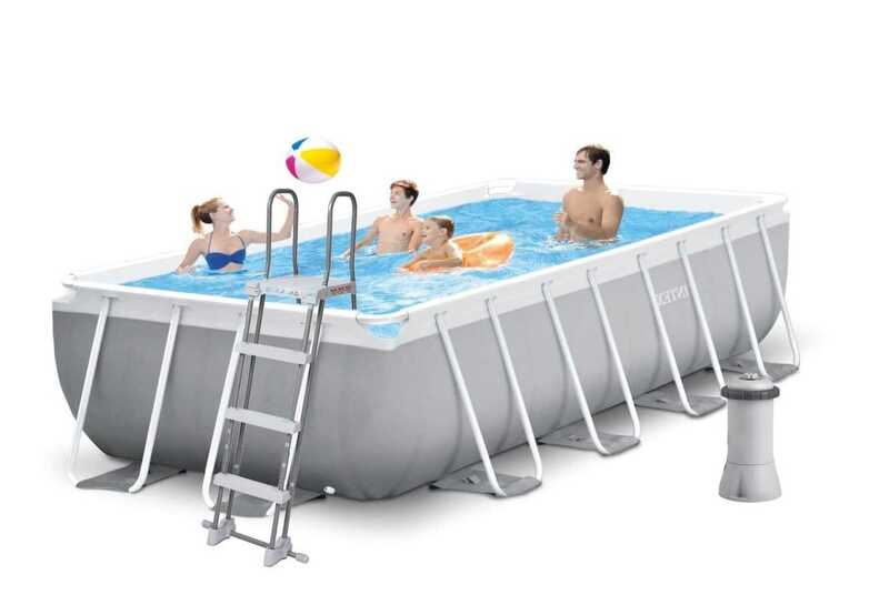 Intex Басейн каркасний 26790 NP (1) об'єм:8418л, розмір:400х200х122см, насос-фільтр картриджний: 2006 л/год, драбина, в коробці