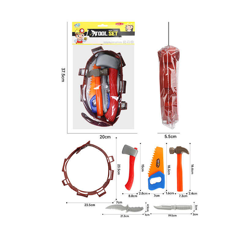 Набір інструментів NH 384 A (120/2) ніж, пила, молоток, сокира, ремінь, в пакеті