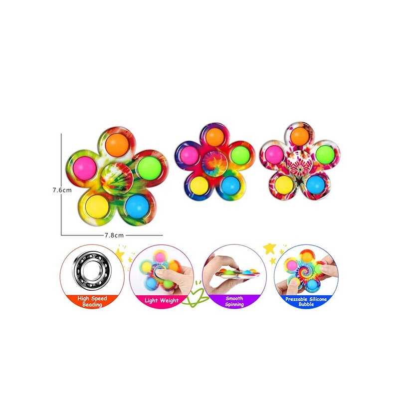 Спінер 2021-100 D (1000) 7,8*7,6 см, поп-іт, в пакеті, ВИДАЄТЬСЯ ТІЛЬКИ МІКС ВИДІВ