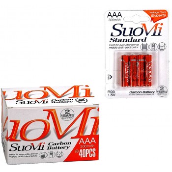 Батарейки “SuoMi” C 66692, міні-пальчикові, ААА 1,5V, ЦІНА ЗА 40 ШТУК В БЛОЦІ