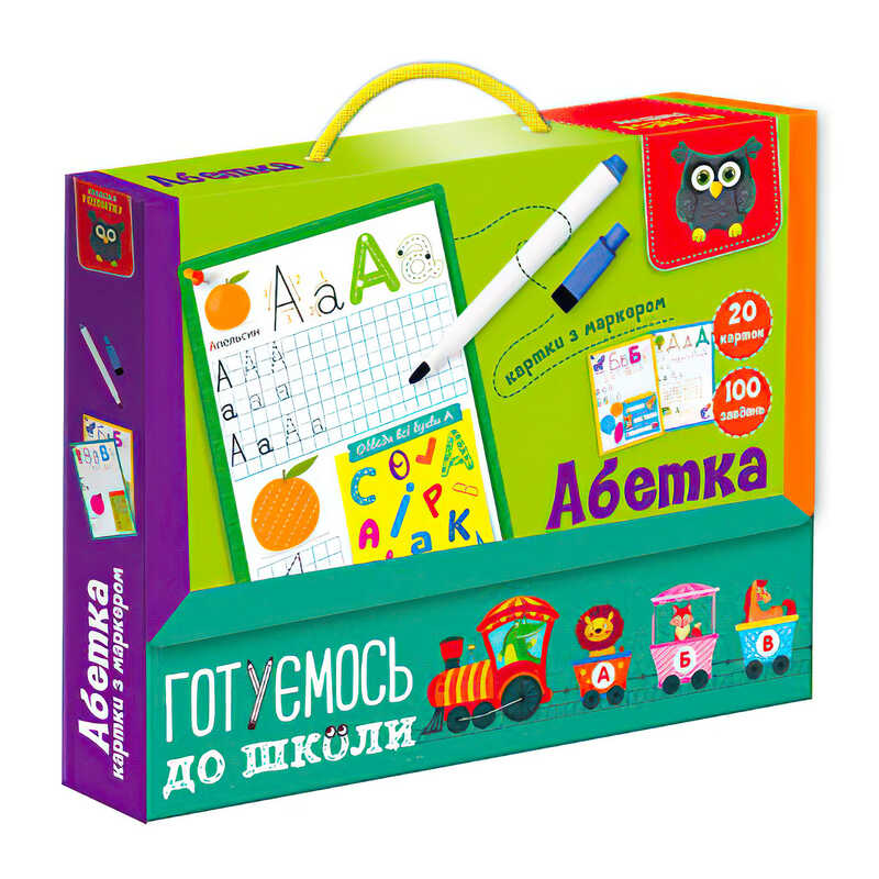 гр Картки з маркером "Готуємось до школи: Абетка" (укр)  VT5010-21 (18) "Vladi Toys"