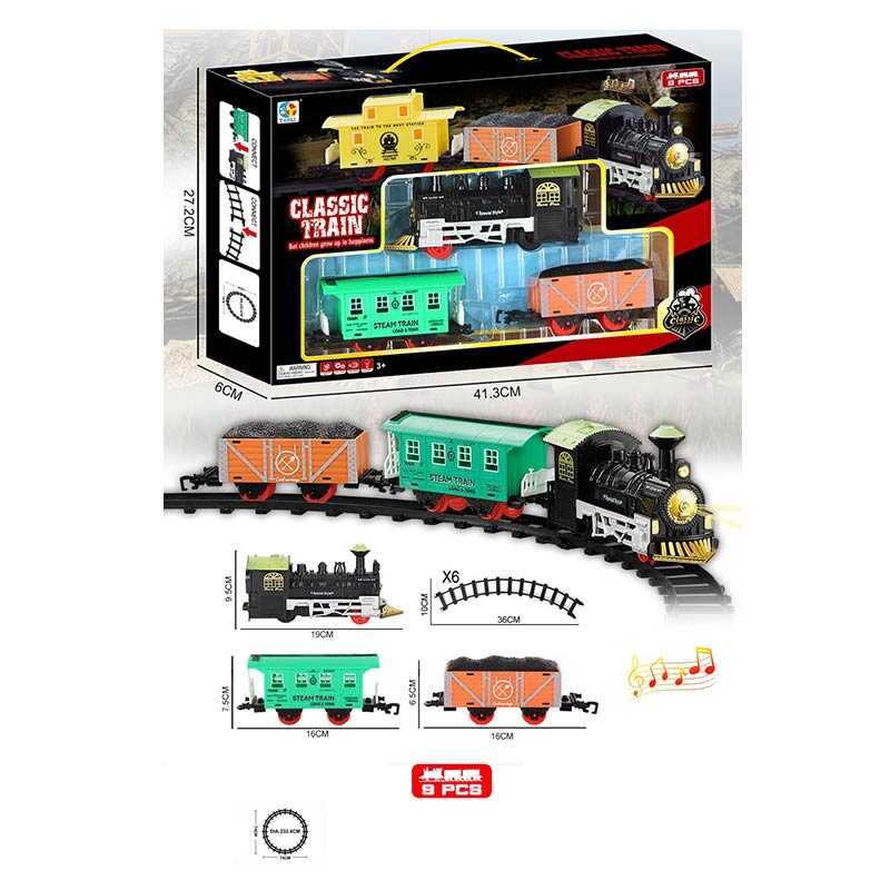 Залізниця TL 47 (36/2) звук, підсвічування, 2 вагони, в коробці