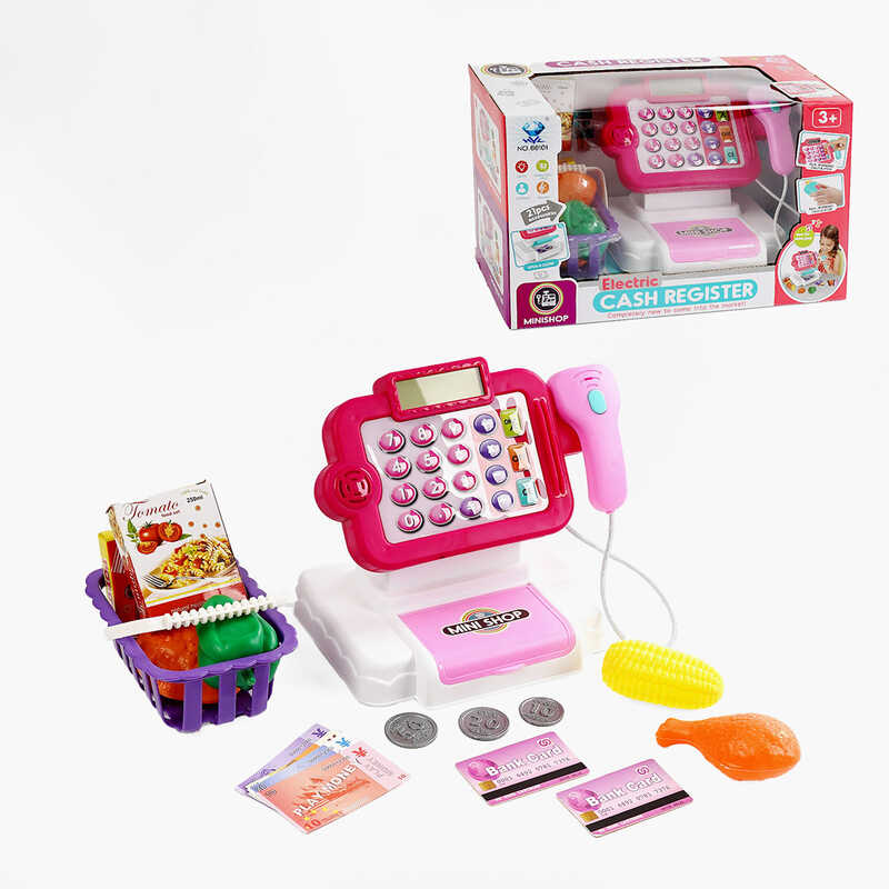 Касовий апарат 66101 (24/2) підсвічування сканера, звук, калькулятор, у коробці