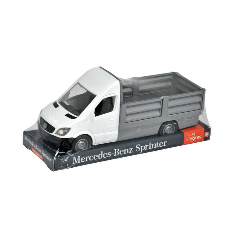 гр Автомобіль "Mercedes-Benz Sprinter" бортовий (білий) на планшетці 39671 (6) "Tigres"