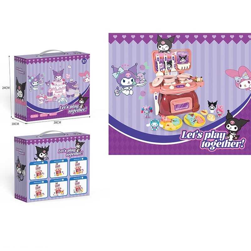 Кухня 228-10 D (48/2) духова піч, 23 х 10х  20 см, посуд, плита, каструля, сковорідка, ніж, лопатка, декоративна їжа, герої, в коробці