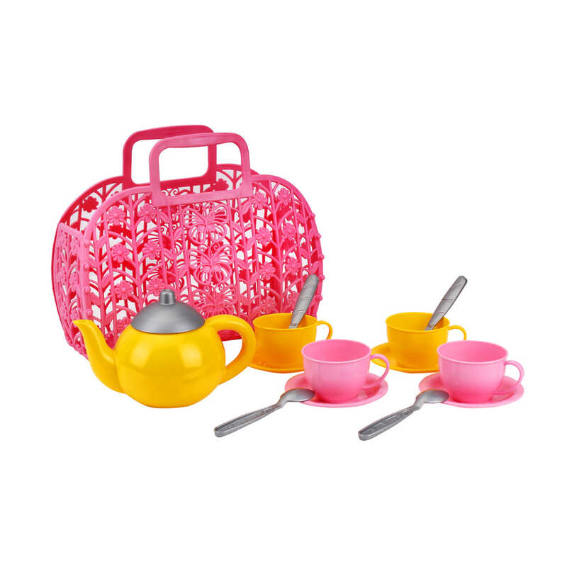 гр Кошик з набором посуду 1608 (8) "Technok Toys" 14 елементів, 25см, в пакеті