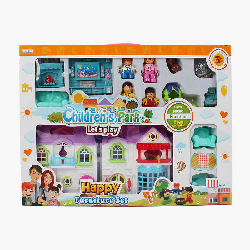 Будиночок 8146-2 A (24/2) 17.5 х 9 х 20 см світло, звук, меблі, фігурки, декоративні елементи, домашній улюбленець, в коробці