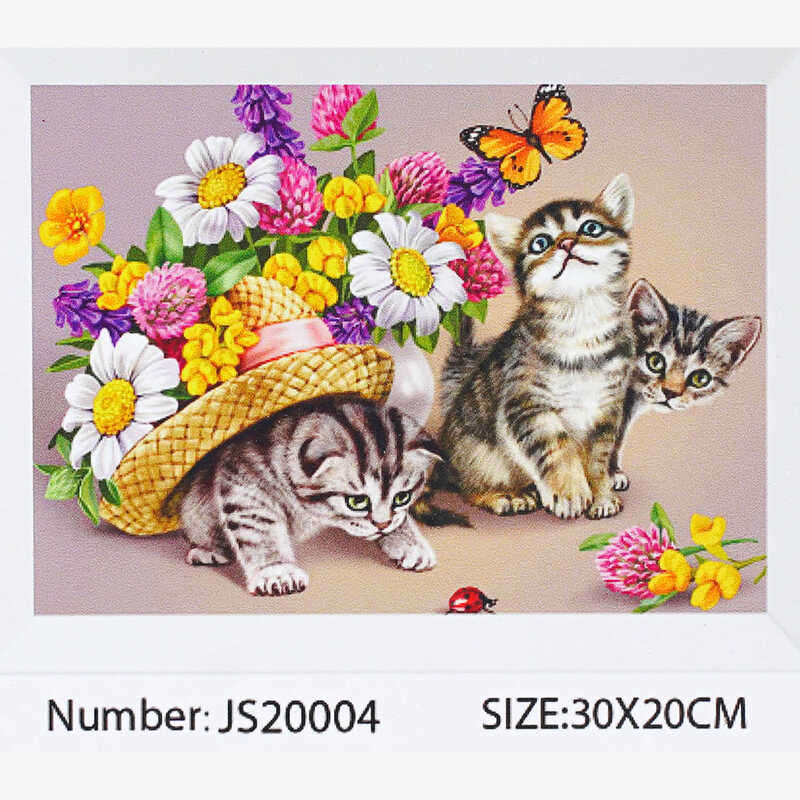 Алмазна мозаїка JS 20004 (50) "TK Group", "Тварини", 30х20 см, в коробці