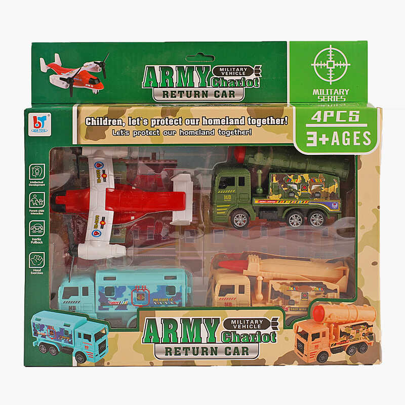 Набір спецтехніки 05-8 (72) військові машини, інерційний механізм, в коробці