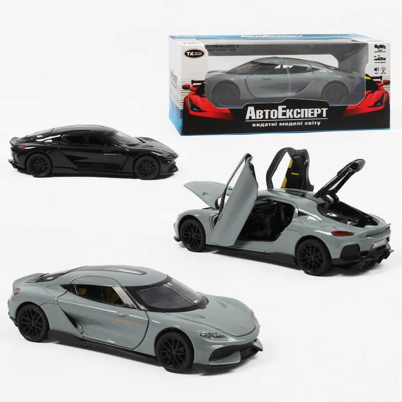 Машинка 73022 (48/2) "Авто Експерт", 2 види, металопластик, 1:32, звук, світло, інерція, відкриваються двері, в коробці