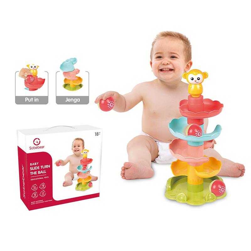 Лабіринт YL 1306 (18) 2 м'ячики, мавпочка, 5 деталей лабіринту, в коробці