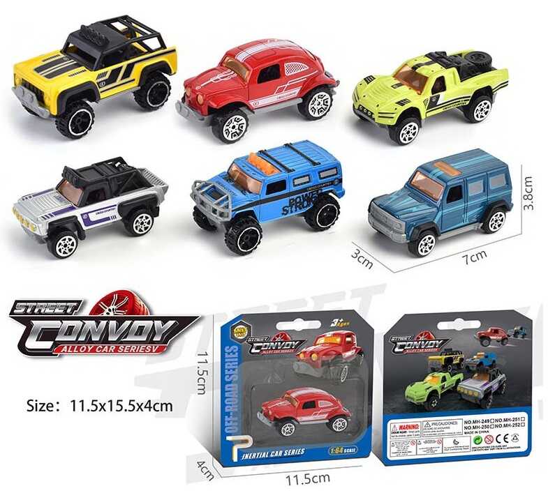 Машинка МН - 251 (576/2) металопластик, 6 видів, 1шт на листі, ВИДАЄТЬСЯ ТІЛЬКИ МІКС ВИДІВ