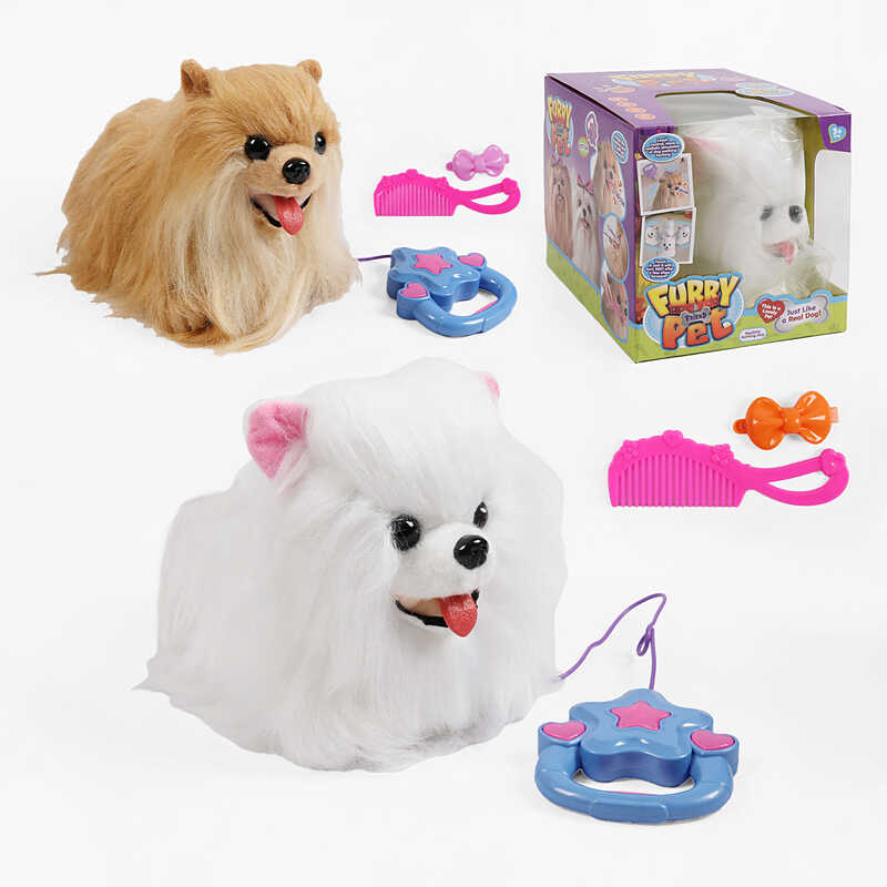 Улюбленець F 43659 (40) 2 види, ходить, звуки, музика, повідець для керування, реагує на дотик, 2 режими, аксесуари, в коробці, ВИДАЄТЬСЯ МІКС