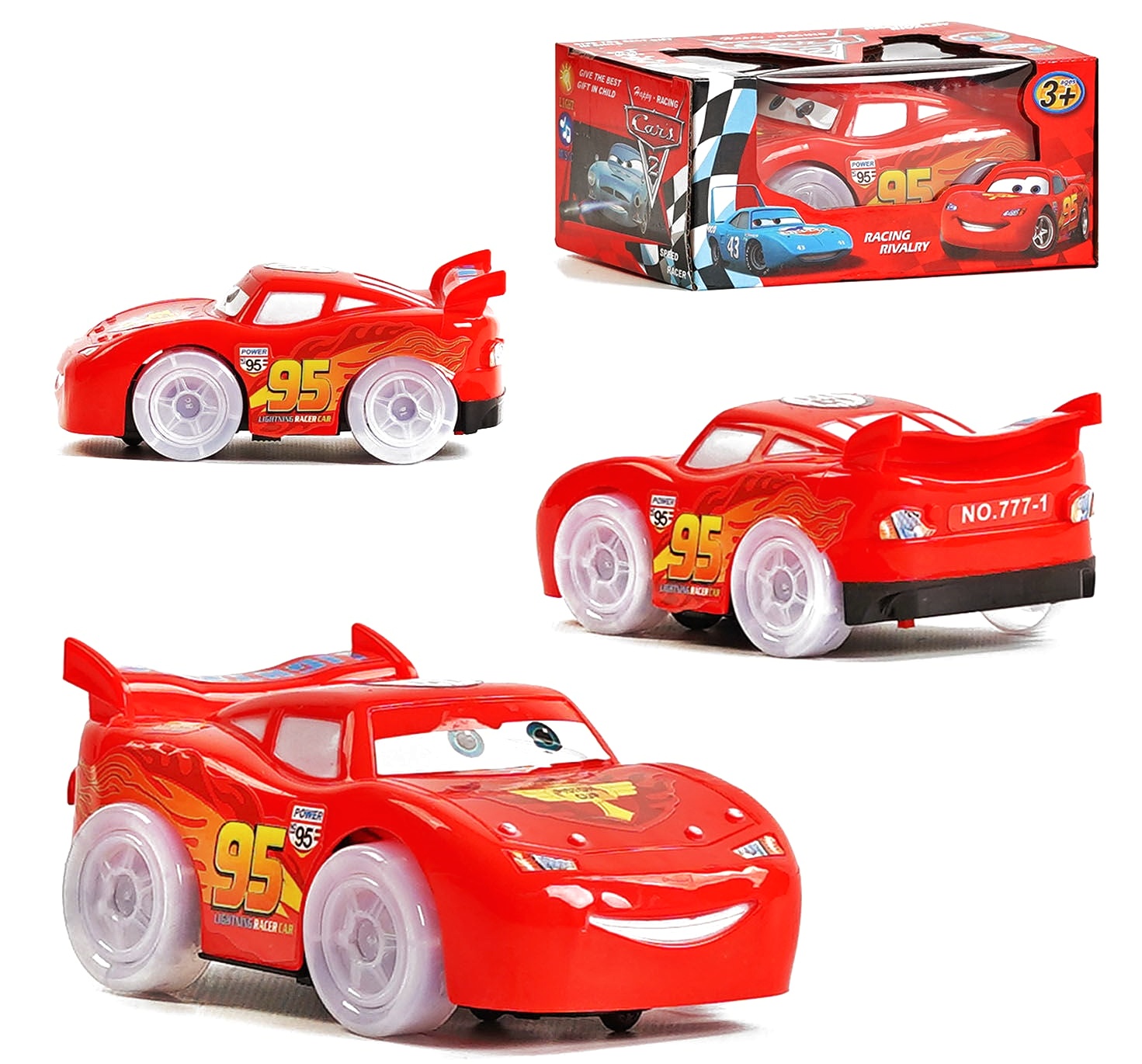 Машинка 777-1 , герой мультфільму «Тачка» , звук, підсвічування, колесо вільного ходу, в коробці