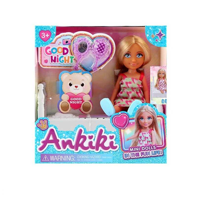 Лялька з аксесуарами 606028 (48) висота ляльки - 13 см, аксесуари, прошите волосся, гумова голова, в коробці