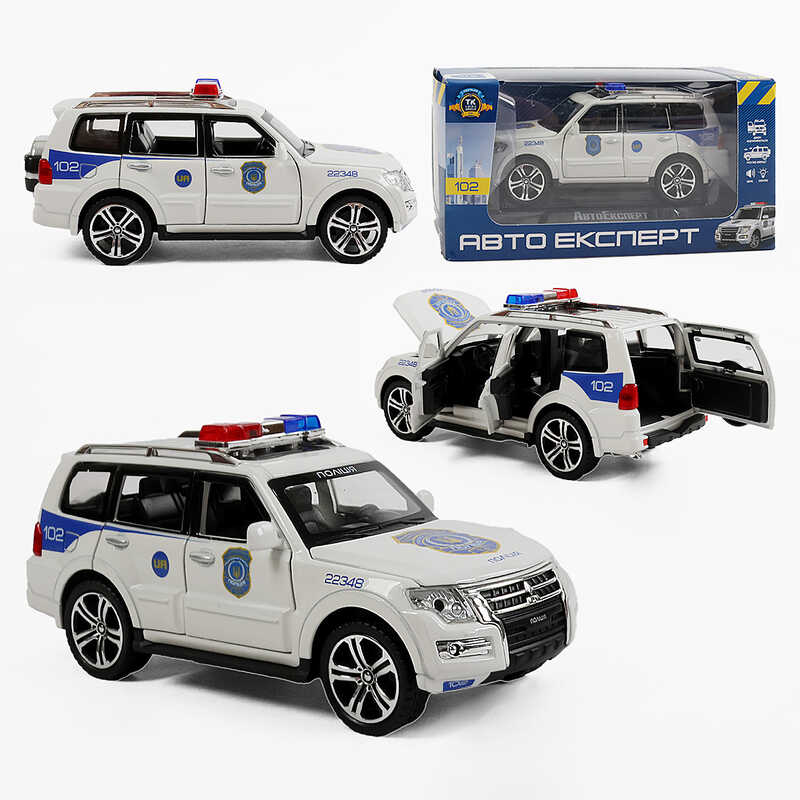 Машина 51282 (72/2) "Авто Експерт", масштаб 1:32, світло, звук, інерція, відчиняються двері, багажник, капот, в коробці