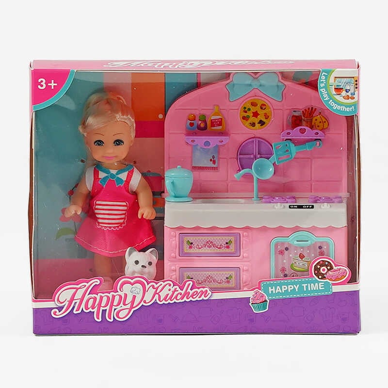 Лялька 789 C (180/2) висота 12 см, домашній улюбленець, кухня, в коробці