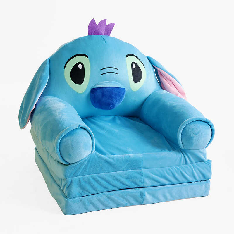 гр Крісло розкладне м’яке "Синій прибулець" дитяче К38570 (1) 50х38х43 см, у розкладеному вигляді - 120 см