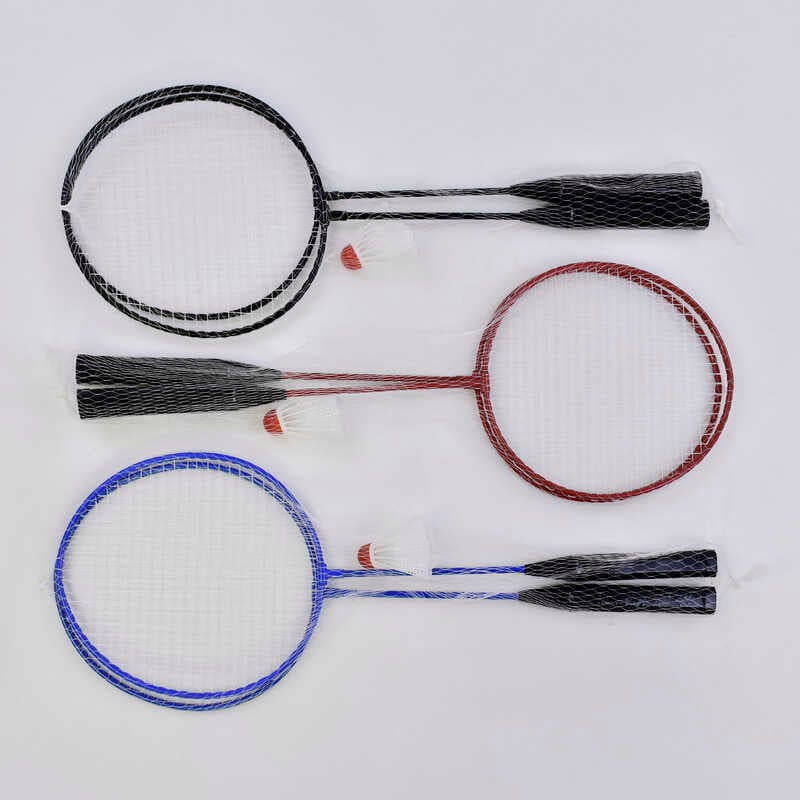 Бадмінтон з воланчиком C 40173 (50) 3 кольори, 2 ракетки в сітці