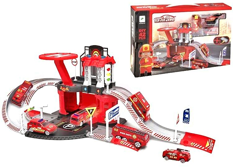 Парковка 660 А-87 , "Пожежна станція", 42 деталі, 2 поверхи, в коробці