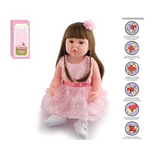Лялька AFD 8866-8 S (12) висота: 52 см, функціональна, гумова, звуки, прошите волосся, аксесуари, в коробці