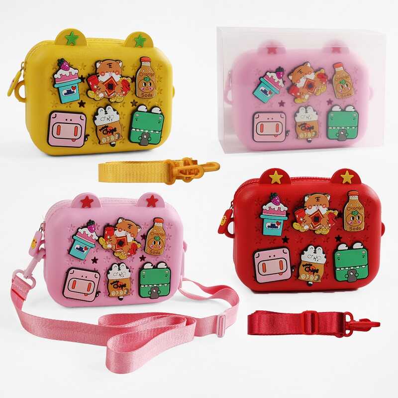 Сумка DMB 001 (72/2)  розмір - 18х6.5х12.5 см, гумова, ремінець, застібка, прикраси, в коробці, ВИДАЄТЬСЯ МІКС ВИДІВ