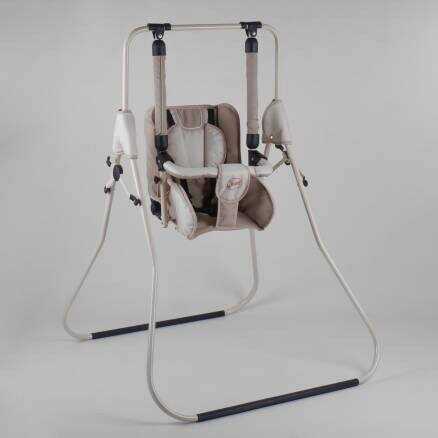 гр Гойдалка 0-м "Алінка" 25140 (1) капучино з бежевим, бежевий каркас, зміна положення спинки "сидячи/лежачи", у пакеті