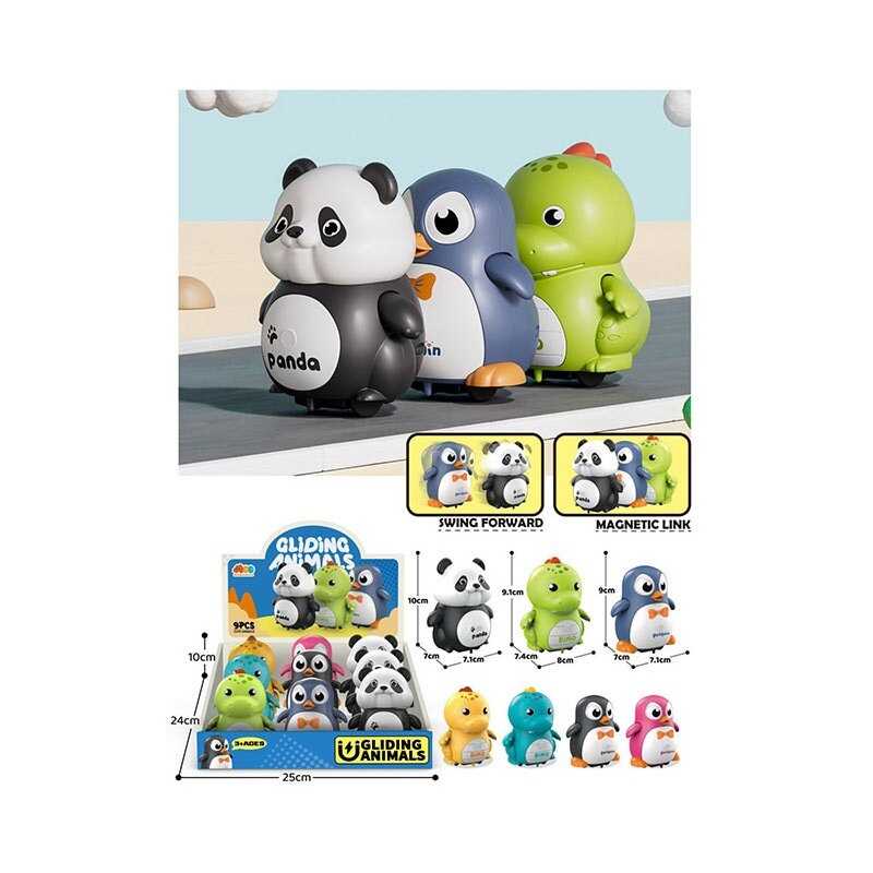 Музична тваринка 89-802 A (18/2) ЦІНА ЗА 9 ШТУК В БЛОЦІ, з'єднуються між собою, музика, на батарейках, автоматичний принцип роботи, в коробці