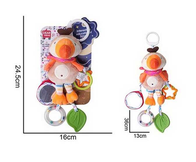 Брязкальце 688 M56 (72) текстильне, підвіска, гумові прорізувачі, кільця, кріплення для підвішування, в пакеті