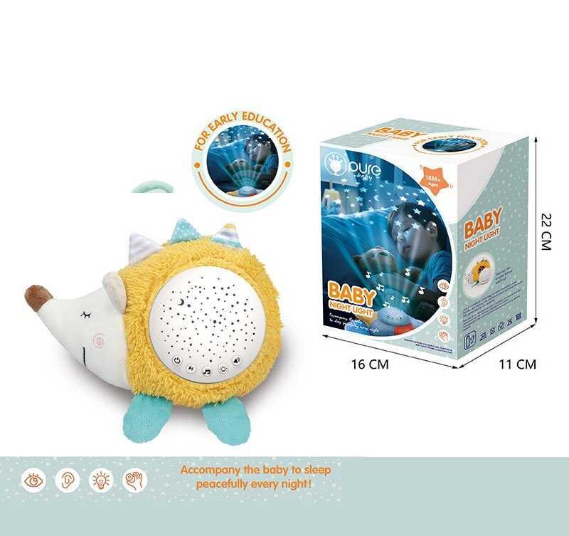 Нічник DF 002 (24/2) підсвічування, мелодії, звуки, проєкція зоряного неба, 2 режима гучності, викрутка, в коробці