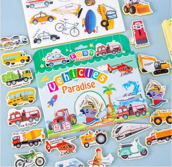 Магніти M 50544 (68) 42 елементи, “Транспорт”, товщина: 0.5 см, м’які магніти, в коробці