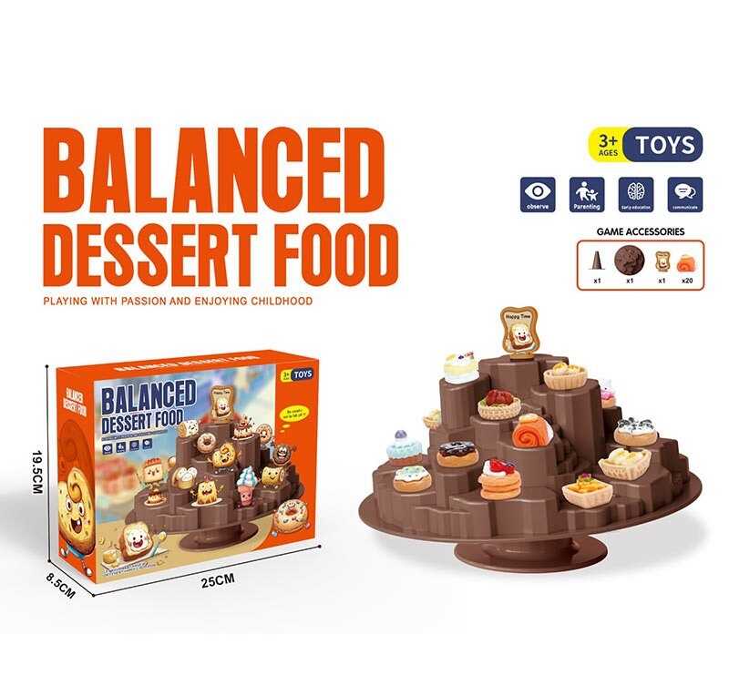 Гра-балансир 111 (36/2) “Солодощі”, 20 фігурок, платформа, в коробці