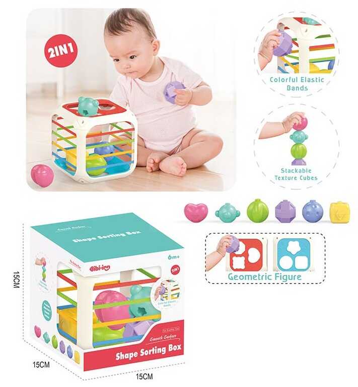 Куб логічній 608-99 (60/2) сортер, 6 елементів, в коробці