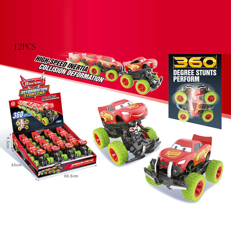 Набір машин 821 (24/2) ЦІНА ЗА 12 ШТУК В БЛОЦІ, герой, інерція, трансформується при зіткненні, гумові шини, в коробці