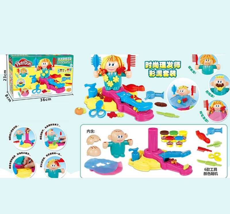 Тісто для ліплення 6625 (36/2) 5 кольорів, форми, інструменти, екструдер, в коробці