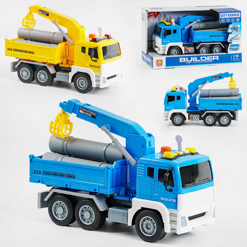 Спецтехніка WY 813 AB (18) 2 види, світло, звук, інерція, помповий механізм, рухомі елементи, у коробці