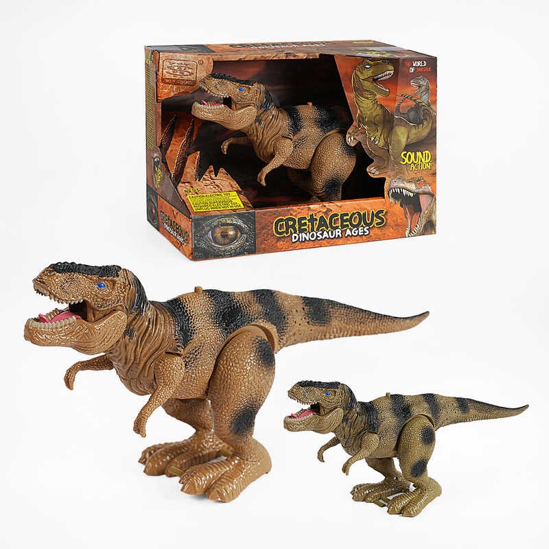 Динозавр WS 5316 (36) 2 види, ходить, рухається рот, на батарейках, в коробці