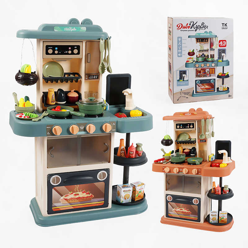 Кухня "ДивоКухня" TK-38622 (6) "TK Group", висота 69 см, 43 елементи, пара, світло, звук, мелодії, помпова подача води, посуд, продукти, в коробці, МІКС