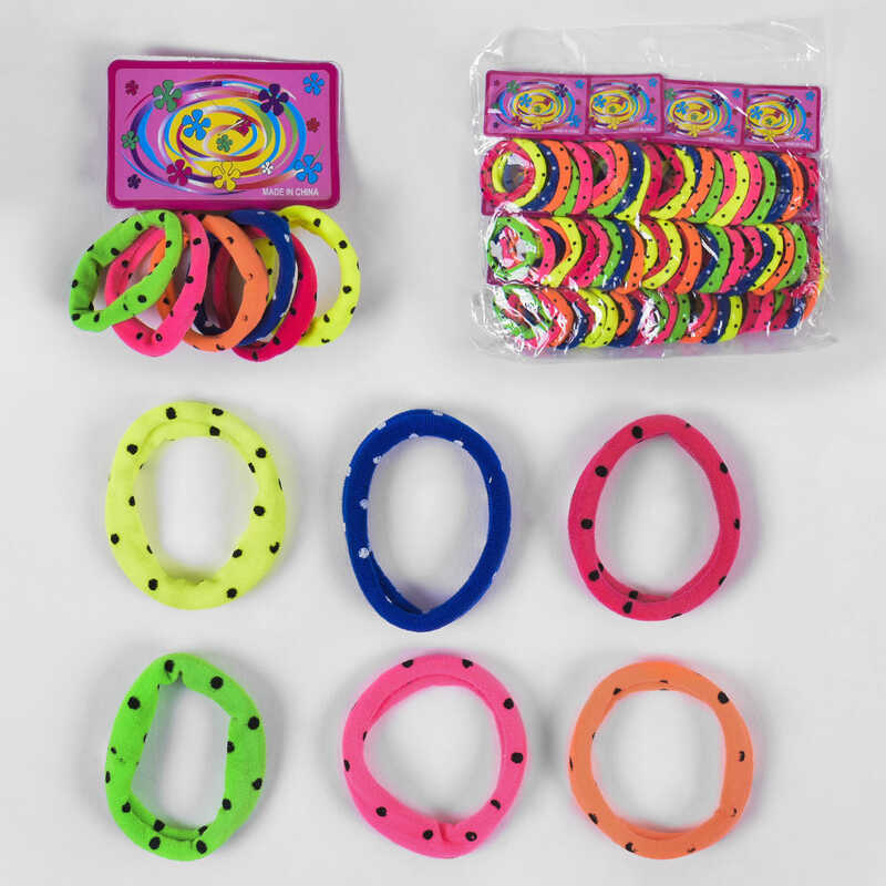 Резинки для волосся З 34249 (200) 72 штуки в упаковці, ЦІНА ЗА УПАКОВКУ