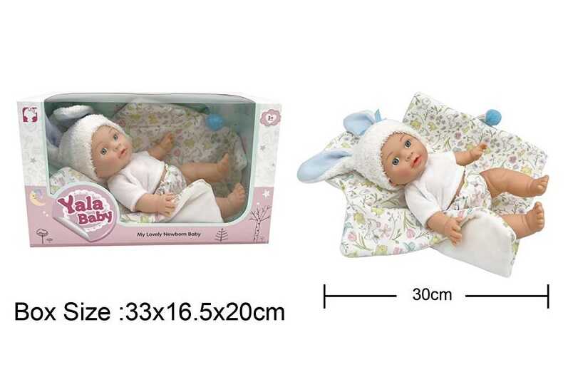 Пупс YL 2430 C-E (24) гумовий, висота 30 см, пелюшка, знімний одяг, в коробці