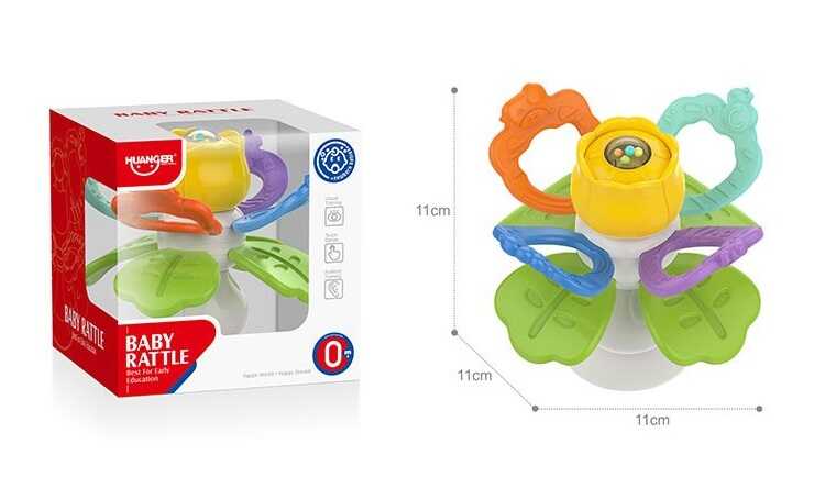 Брязкальце HE 0197 (72) тріскачка, прорізувачі, присоска, в коробці