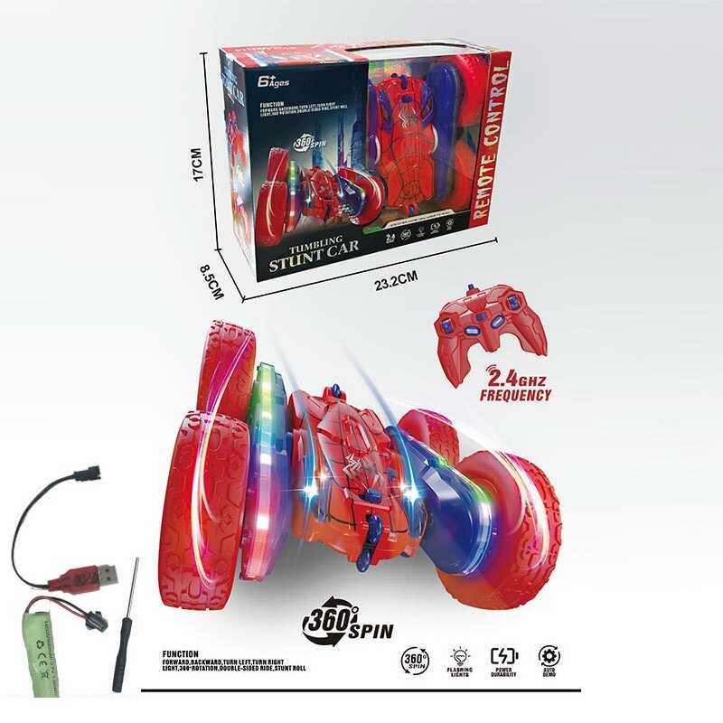 Машина на радіокеруванні H 01 (36) акумулятор 3.7 V, пульт 2.4 G, підсвічування, гумові колеса, обертається на 360, перевертиш, в коробці