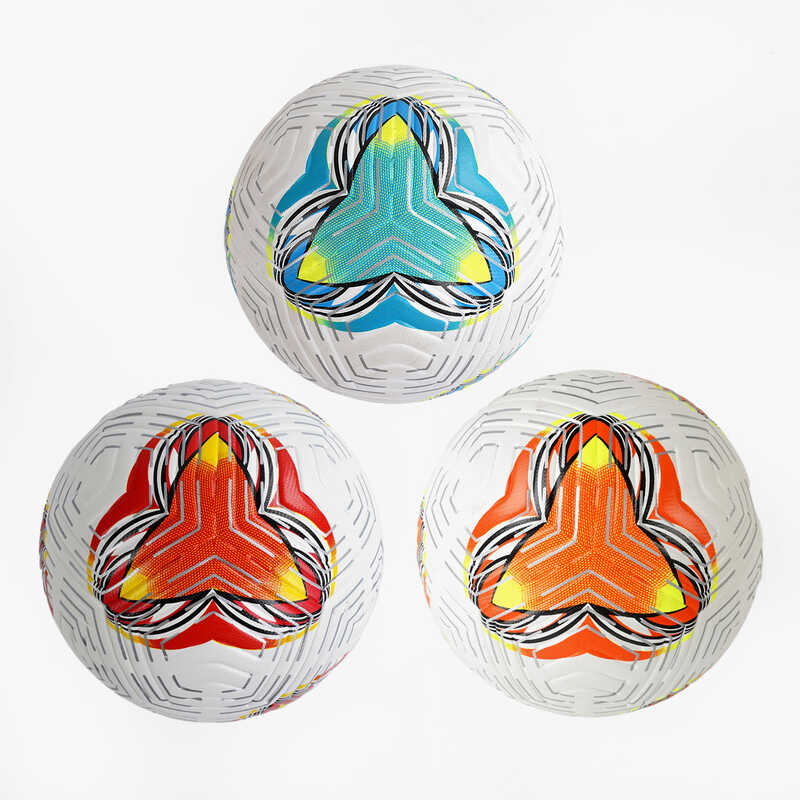 М'яч футбольний C 66337 (30) 3 види, вага 420 грамів, матеріал PU, балон гумовий, клеєний, (поставляється накачаним на 80) ВИДАЄТЬСЯ МІКС ВИДІВ