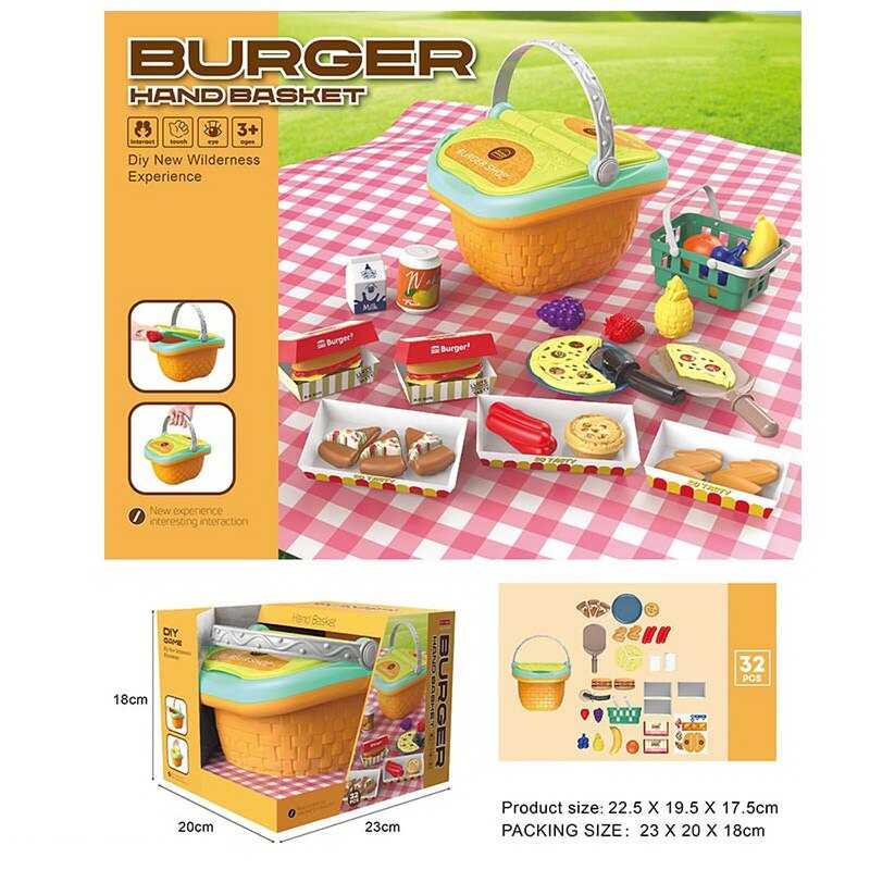 Набір продуктів 20 V 09 (32/2) 32 елементи, кошик з ручкою, наліпки, в коробці