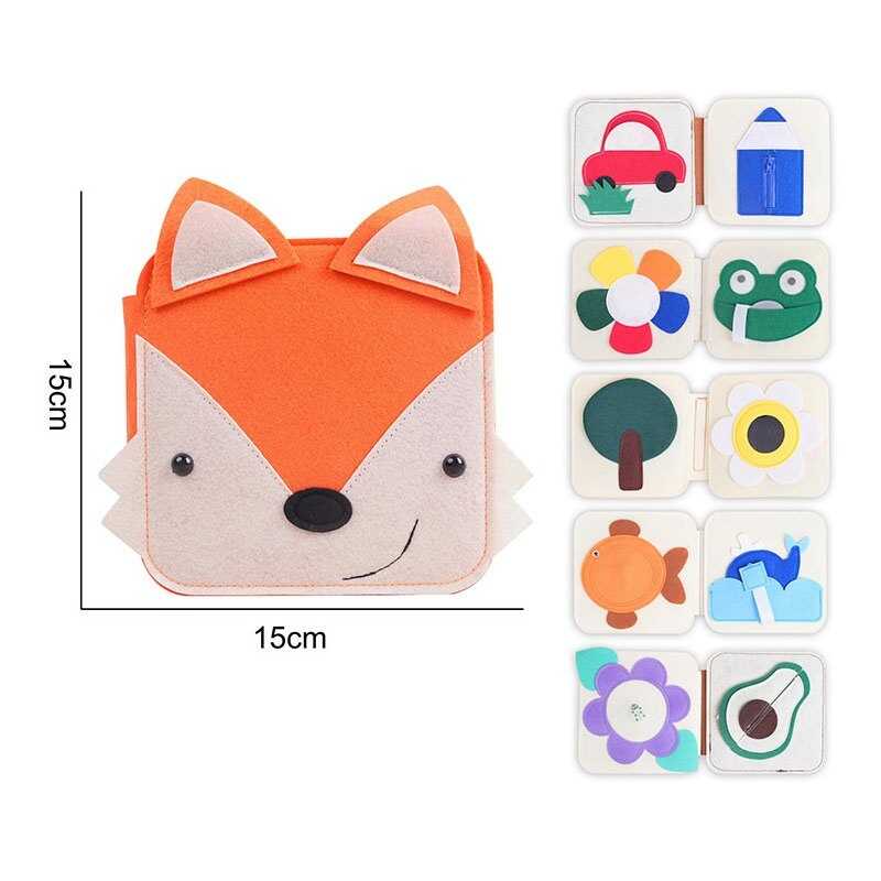 М'яка книжка-бізіборд 25002 (100) фетр, пальчикові ігри, дзеркало, елементи на липучках, в пакеті