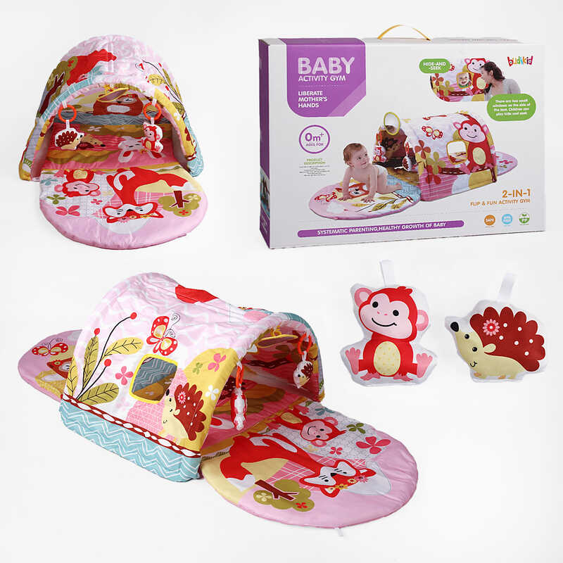 Килимок BBL 678 (12) розкладний, тунель, м’які брязкальця, в коробці