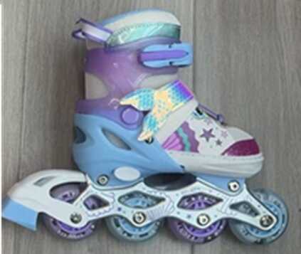 Ролики 6041-08 S розмір 29-33 (6) колір Фіолетовий, колеса PU, d колес – 6 см, підсвічування коліс, в сумці