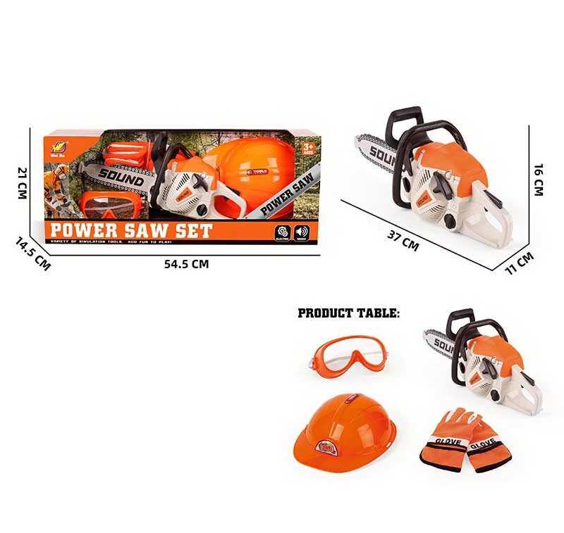 Набір інструментів 192 H 2/2 (12) 4 елементи, звук, ланцюгова пила, каска, окуляри, рукавички, в коробці