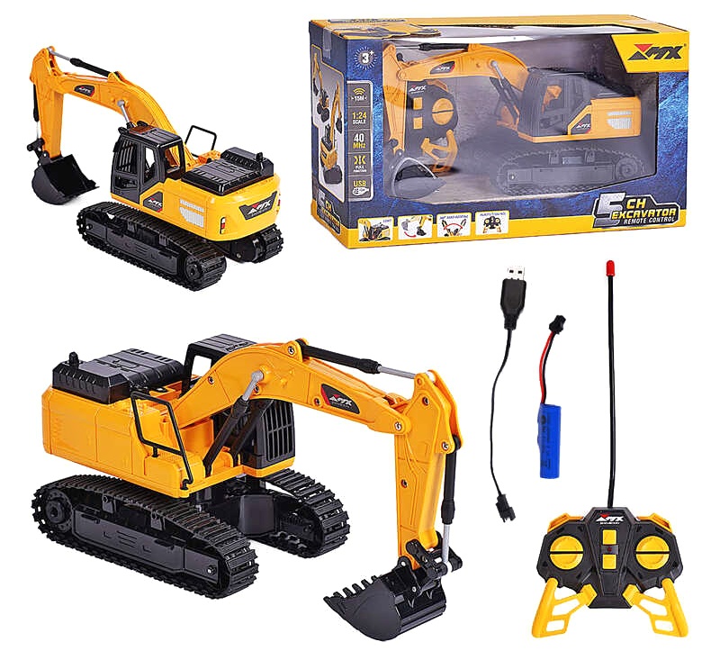 Екскаватор на радіокеруванні Z 6809 A , акумулятор 3.7 V, пульт 40 MHz, підсвічування, рухливі елементи, дріт для підзарядки, в коробці
