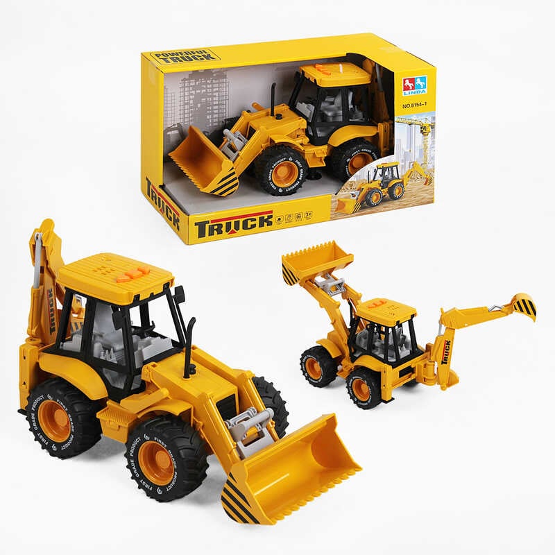 Спецтехніка 8154-1 (24/2) інерційний механізм, звук, підсвічування, гумові шини, рухливі елементи, в коробці